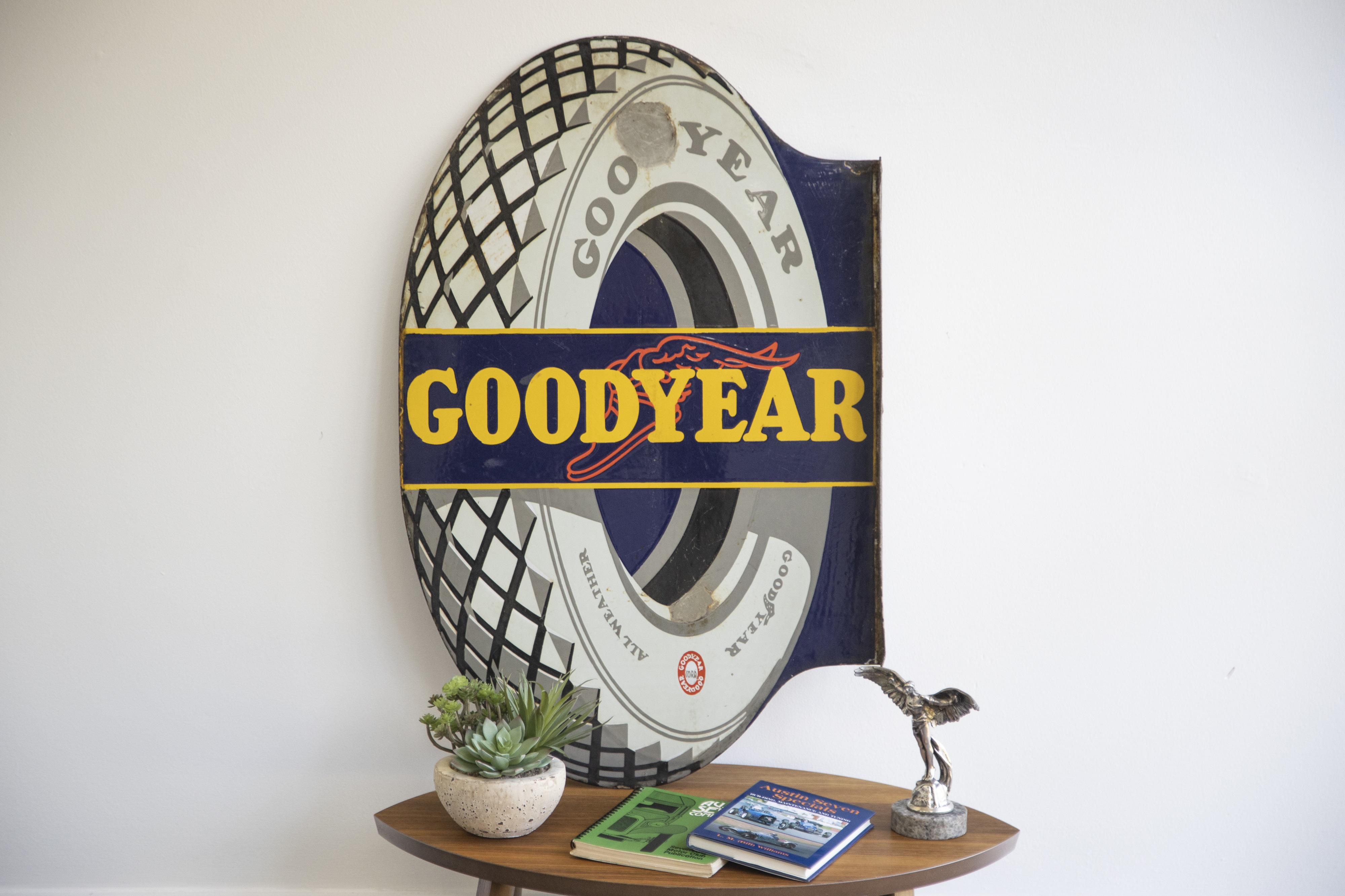 Lot 33 - Goodyear enamel sign