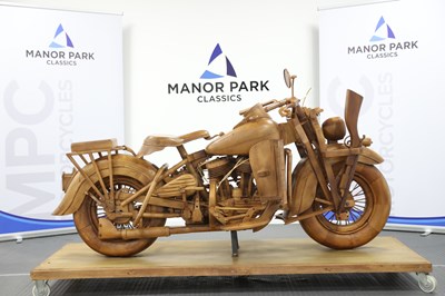 Lot 29 - Harley Davidson Wooden Model