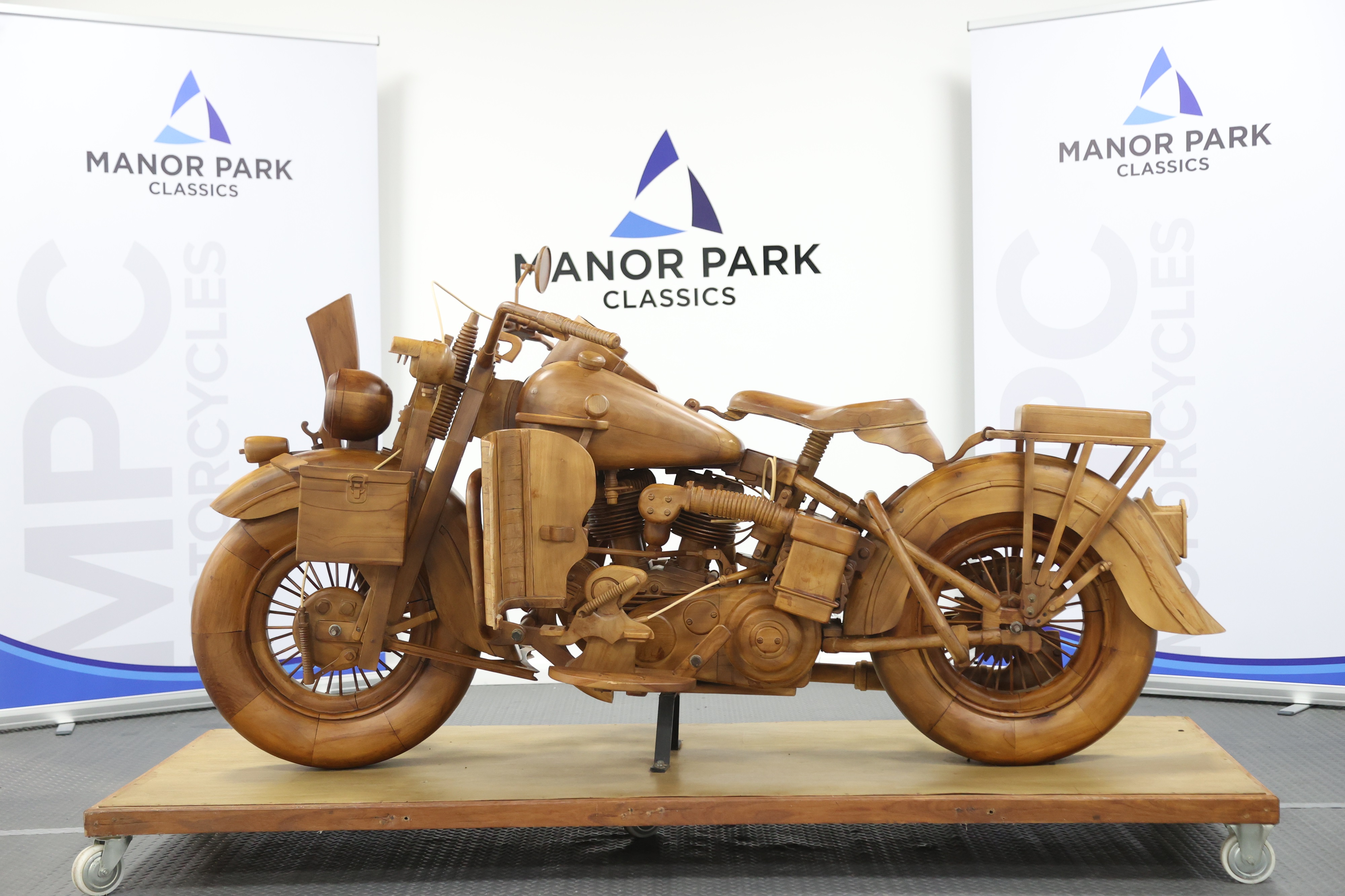 Lot 29 - Harley Davidson Wooden Model