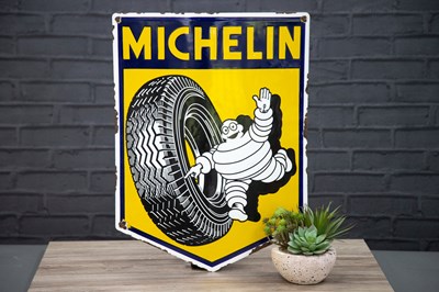 Lot 73 - Michelin Single Sided Enamel Sign