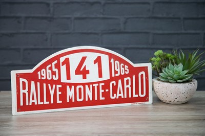 Lot 52 - 1965 Monte Carlo Rally Plaque