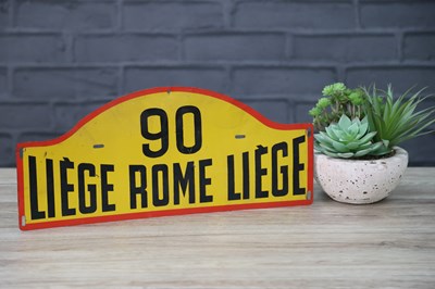Lot 51 - 1964 Liege Rome Liege Rally Plaque