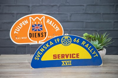 Lot 53 - Two European Rally Plaques