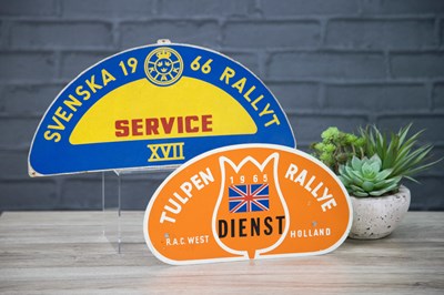 Lot 53 - Two European Rally Plaques