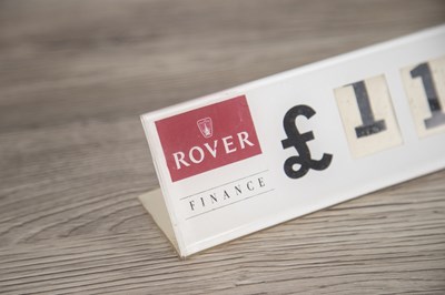 Lot 9 - Rover Showroom Price Display Unit