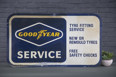 Lot 74 - Large Aluminium Goodyear Single Sided Service Sign