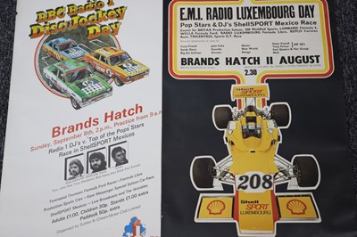 Lot 23 - Two Period Posters Advertising Shell Sports Luxemburg Day and BBC Disc Jockey Day at Brands Hatch
