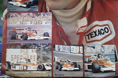 Lot 56 - Three Posters Advertising The Rothmans Le Mans 1987, James Hunt World Champion 1976 and Transport 1987