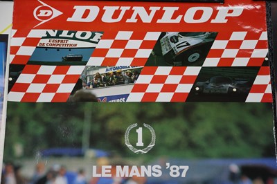 Lot 56 - Three Posters Advertising The Rothmans Le Mans 1987, James Hunt World Champion 1976 and Transport 1987