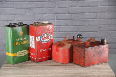 Lot 31 - Two 5 Litre Oil Cans and Two Petrol Cans