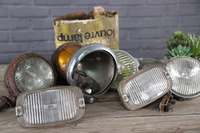 Lot 33 - Auto Jumble Lot, Containing Nine Various Lights and Spot Lamps