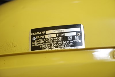 Lot 228 - 1972 Triumph TR6 PI