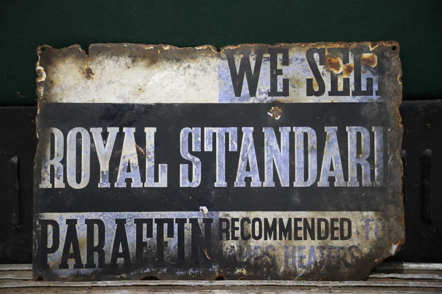 Lot 3 - 'We sell Royal Standard Paraffin' sign
