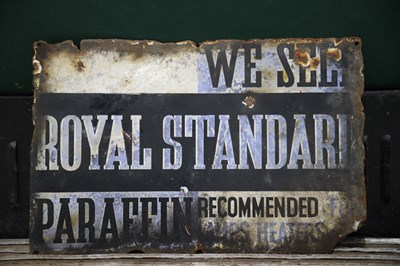 Lot 3 - 'We sell Royal Standard Paraffin' sign