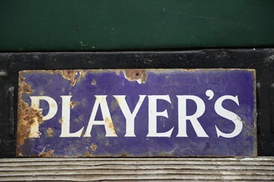 Lot 4 - Players and Drumhead single sided enamel cigarette signs