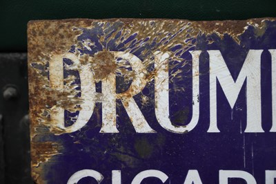 Lot 4 - Players and Drumhead single sided enamel cigarette signs