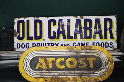 Lot 5 - ATCOST and Old Calabar single sided enamel signs