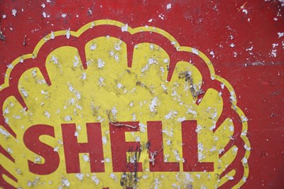Lot 13 - Large single sided Aluminum Shellubrication hexagonal sign