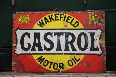 Lot 11 - Single sided Castrol Wakefield motor oil sign